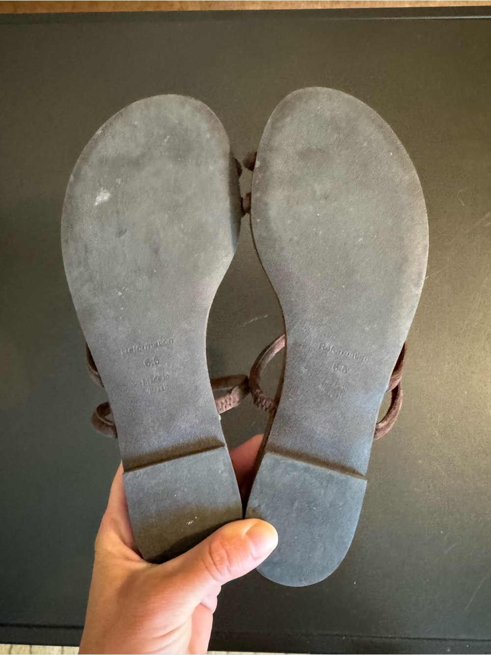 Reformation Ludo Toe Ring Strappy Flat Sandal - Picture 5 of 5